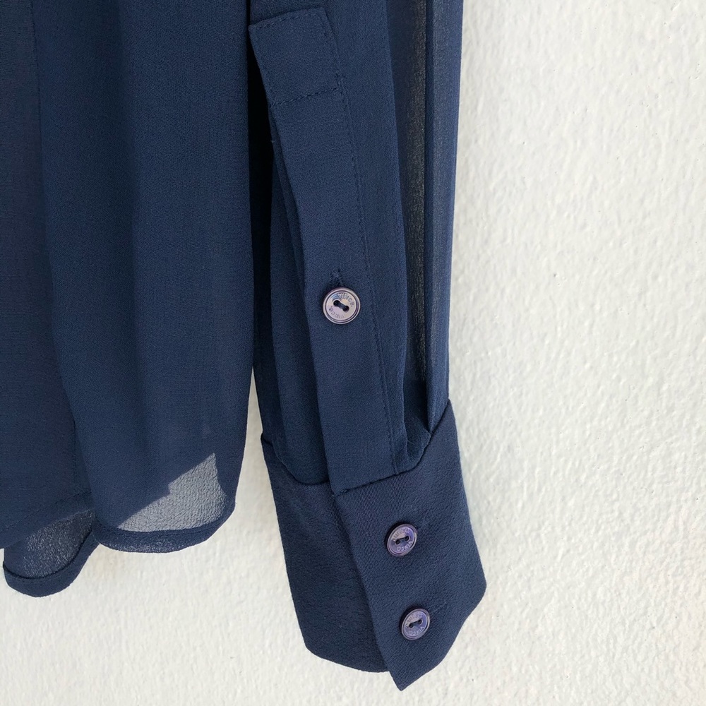 Vince Button Down Pleated Front, Collared Blouse 2 - image 5